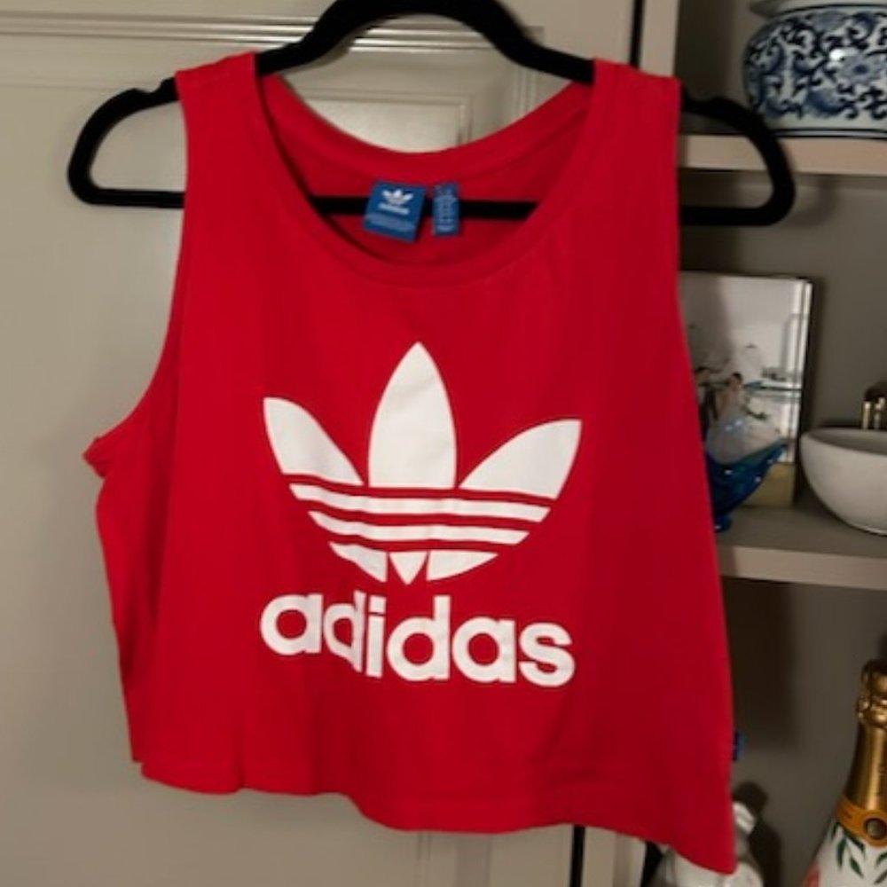 Adidas Red Women's Crop Top